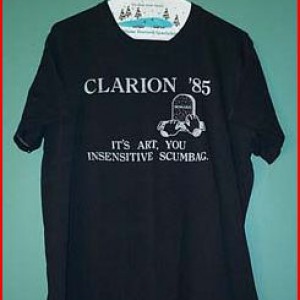 Our class t-shirt, Clarion '85. Image courtesy of Bill Shunn.